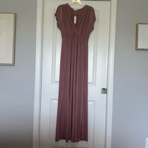 Baltic Born Athena Pleated Maxi Dress - Rose